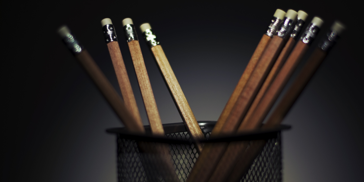 Background picture of a pencil holder.